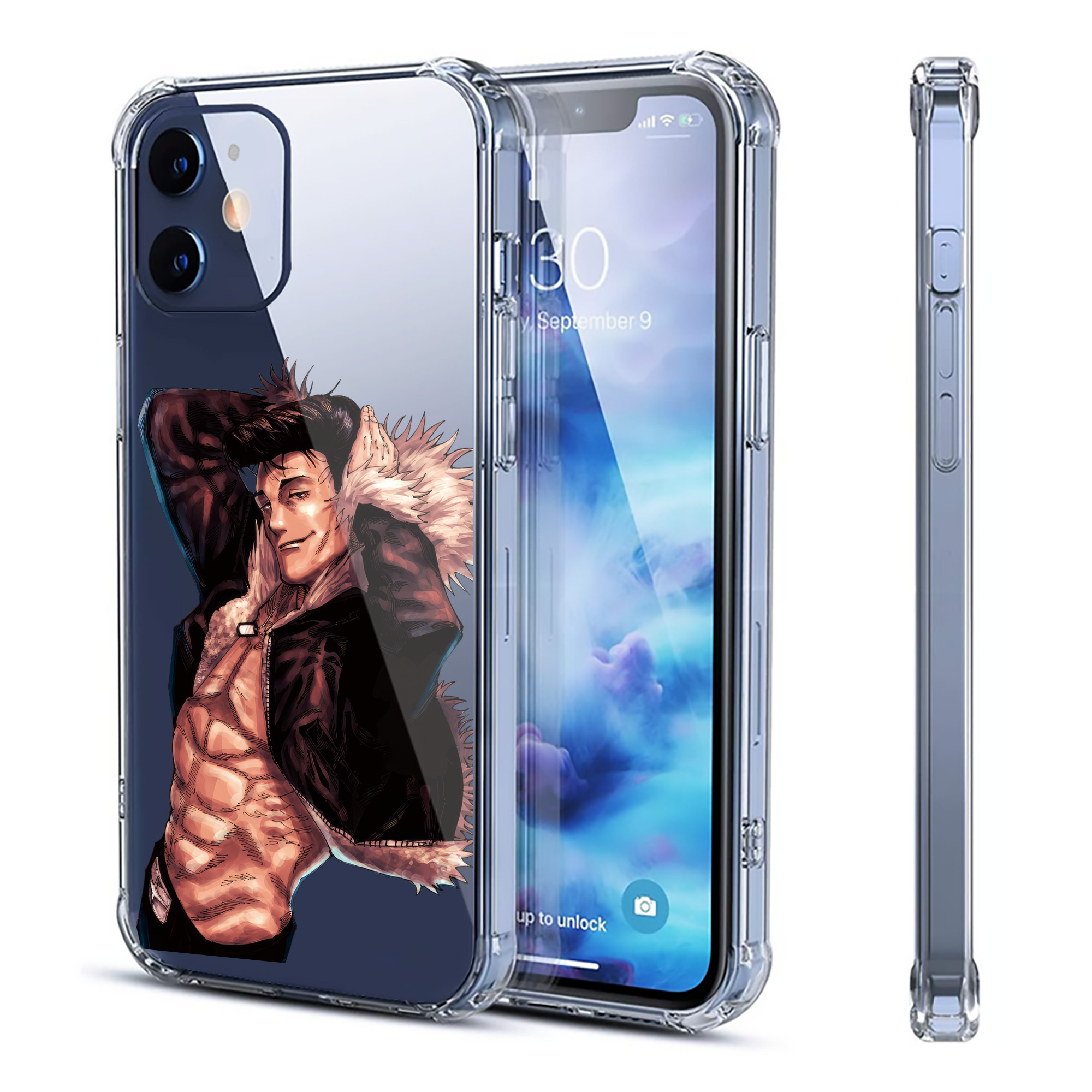 （画像用） 呪術廻戦 Jujutsu Kaisen 【iPhone 12シリーズ対応】透明スマホケース（クリアソフトケース）